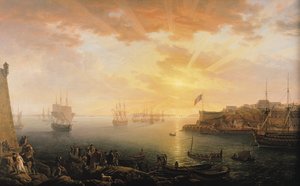 Utsikt över Brests hamn, 1796