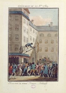 Händelser den 22 oktober 1789: Hängning av en man vid namn Francois, en bagare av Jean Francois Janinet