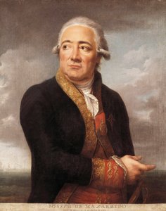 Porträtt av den spanske amiralen Jose de Mazarredo Salazar (1745-1812), målning av Jean Francois Marie Bellier (1745-1836) 1783 Madrid. Marinmuseum av Jean Francois Marie Bellier
