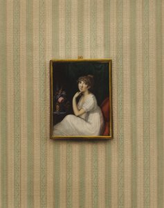 Porträtt av drottning Caroline, hustru till kung George IV av Jean Francois Marie Huet Villiers