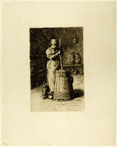 En kvinna som kurrar av Jean Francois Millet