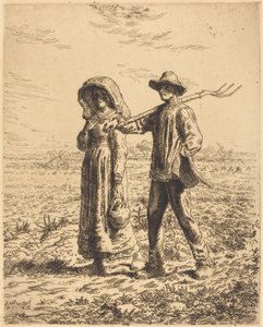 Avresa till jobbet av Jean Francois Millet