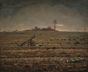 Chaillys slätt med harv och plog av Jean Francois Millet