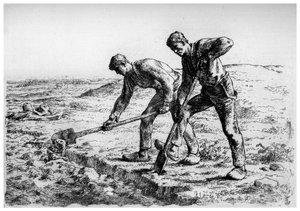 Grävare, c1835-1875 1924 av Jean Francois Millet