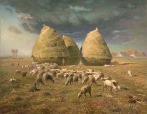 Höstackar: Hösten, c.1874 av Jean Francois Millet