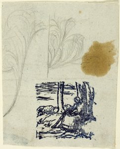 Lilla herdinnan, sittande av Jean Francois Millet