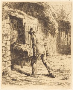 Man med skottkärra (bonden som återvänder från gödseln) av Jean Francois Millet