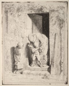 Moderns försiktighetsåtgärd. av Jean Francois Millet