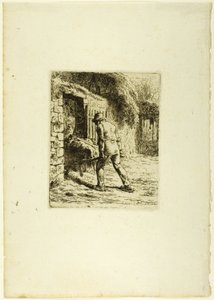 Bonde med en skottkärra av Jean Francois Millet