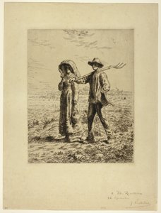 Bönder som går till jobbet av Jean Francois Millet