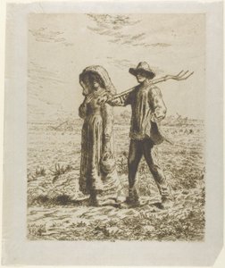 Bönder som går till jobbet av Jean Francois Millet