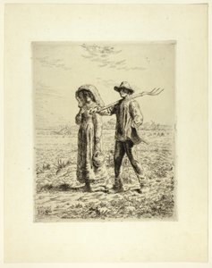 Bönder som går till jobbet av Jean Francois Millet