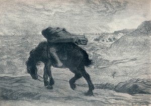 Phoebus och Boreus, 1800-talet av Jean Francois Millet