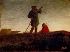 Återkallande av flocken, 1866-1872 av Jean Francois Millet