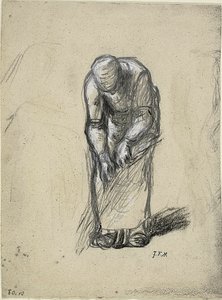 Studie zum Flachszupfen von Jean-Francois Millet