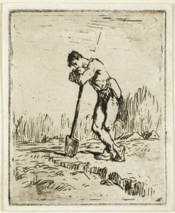 Mannen som lutar sig på sin spade av Jean Francois Millet