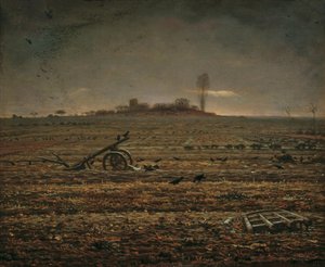 Chailly-slätten med harv och plog, 1862. av Jean Francois Millet