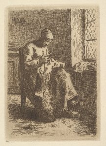 Avloppet, 1855. av Jean Francois Millet