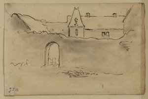 Utsikt över ett slott av Jean Francois Millet