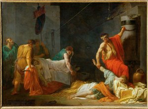 Les funerailles de Miltiade - Miltiades begravning ... av Jean François Pierre Peyron