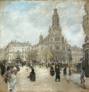 Place de la Trinité, Paris, ca 1886 (olja på duk)