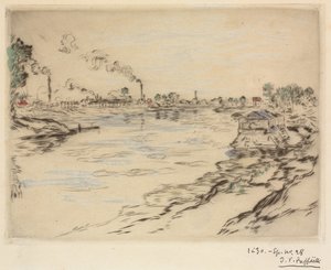 Seinen vid Asnières av Jean Francois Raffaelli