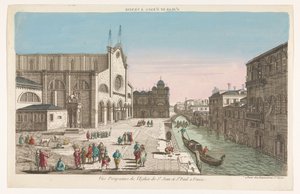Utsikt över kyrkan Santi Giovanni e Paolo i Venedig St. Jean et St. Paul a Venise (titel på objekt)