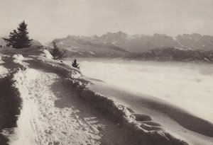 Rigi Kaltbad, solig vinterdag (s/v foto) av Jean Gaberell