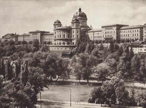 Schweiz: Bern, det schweiziska federala palatset (s/v foto)