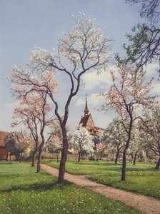 Schweiz: St Chrischona nära Basel (färgfoto) av Jean Gaberell