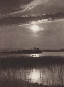 Schweiz: Zürichsjön, kväll (s/v foto) av Jean Gaberell