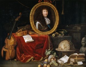 Allegori av Ludvig XIV, beskyddare av konst och vetenskap av Jean Garnier