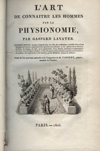 Physiognomy - Physiognomy - Frontispice av "" Konsten att känna människor genom fysiognomi"" av Johann Gaspar Lavater (1741-1801) - 1806 av Jean Gaspard Lavater