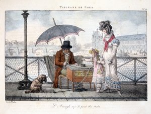 Den blinde mannen på Pont des Arts - i "" Paintings of Paris"" av Marlet av Jean Henri Marlet