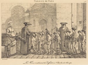 Bröderna leder barnen till St. Nicolas des Champs av Jean Henri Marlet