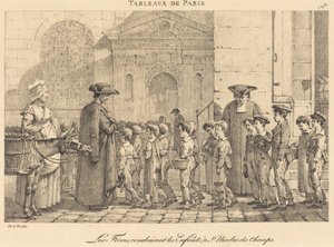 Bröderna leder barnen till St. Nicolas des Champs av Jean Henri Marlet