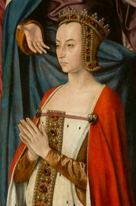 Hertiginnan Anne de Beaujeu, detalj. Triptyk av Moulins mästare