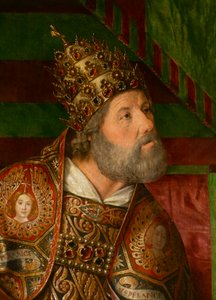 Sankt Peter, detalj. Triptyk av Moulins mästare av Jean Hey