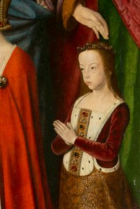 Suzanne de Bourbon, detalj. Triptyk av Moulins mästare