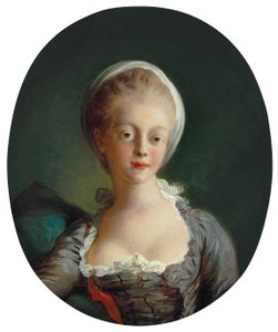 Fragonard - Porträtt av en ung dam, ca 1770 - 1772 av Jean Honore Fragonard