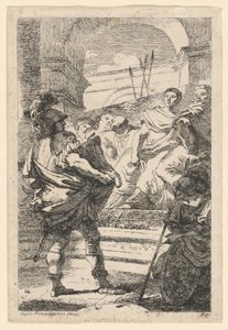 Mucius Scaevola av Jean Honoré Fragonard after Giovanni Battista Tiepolo