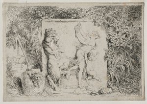 Bacchanales: Satyrdansen, 1763. av Jean Honore Fragonard