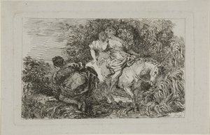 Cloelia och hennes följeslagare av Jean Honore Fragonard