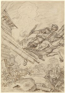 Don Quijote attackerar väderkvarnen av Jean Honore Fragonard