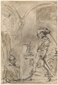 Don Quijote på väg att slå hjälmen av Jean Honore Fragonard