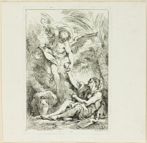 Eremit helgon i öknen av Jean Honore Fragonard