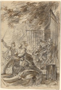 Isabella överger sitt hem för att följa Odorico och hans män av Jean Honore Fragonard