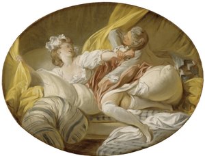 La resistance inutile (Useless Resistance), av Fragonard, Jean Honore (1732-1806). Olja på duk. Mått: 45x60,5 cm. Nationalmuseum Stockholm av Jean Honore Fragonard