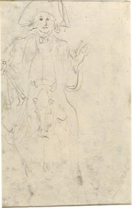 Man på en häst [verso] av Jean Honore Fragonard