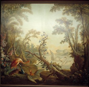 Marteau lounge skylt: svanlandskap. Jean Baptiste Huet (1745-1811) och Jean Honore Fragonard (1732-1806) av Jean Honore Fragonard